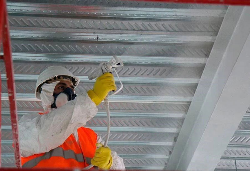 Fireproofing steel frame system